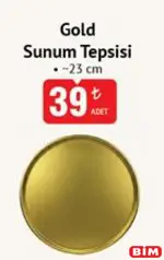 GOLD SUNUM TEPSİSİ 23 CM fiyat ve kampanya bilgisi